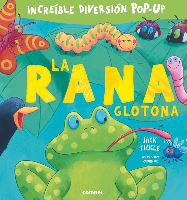 Libro pop-up La Rana Glotona de combel con escenas tridimensionales divertidas, disponible en Mimú bebés Jerez