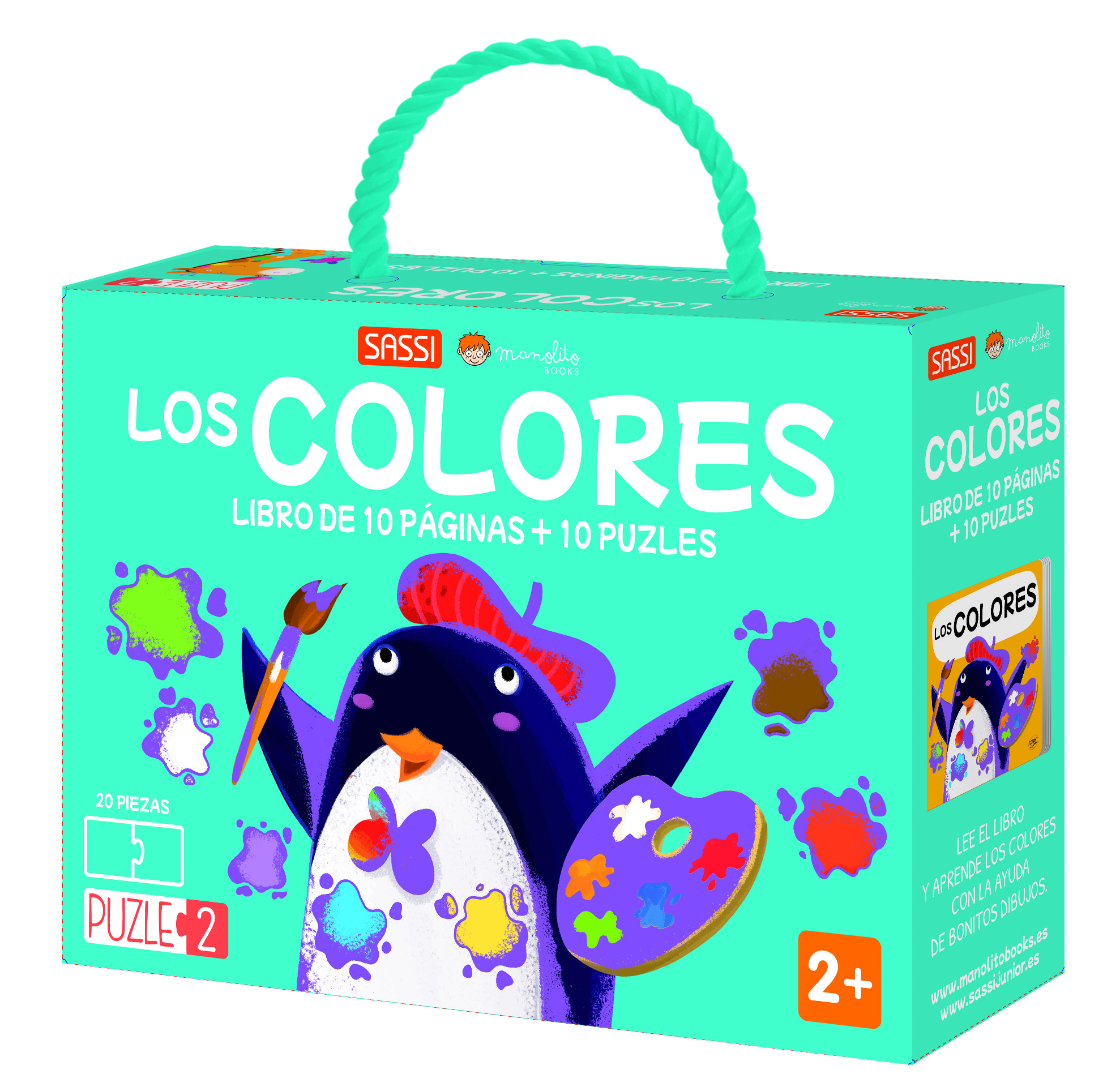 Los colores libro + 10 puzles, set educativo para aprendizaje manipulativo y divertido. Disponible en Mimú