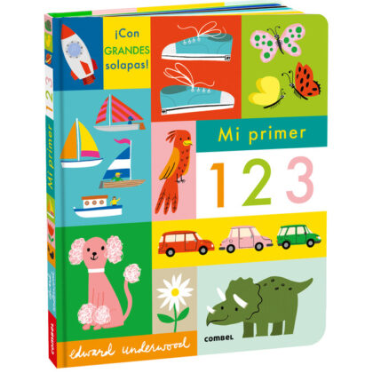 Libro infantil Mi primer 1 2 3 de Combel con grandes solapas para aprender números, en Mimú bebés