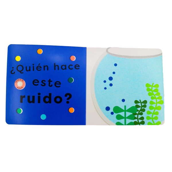 Libro infantil ¡Miau! ¿Quién hace este ruido? con sonidos y solapas de Combel, disponible en Mimú bebés Jerez