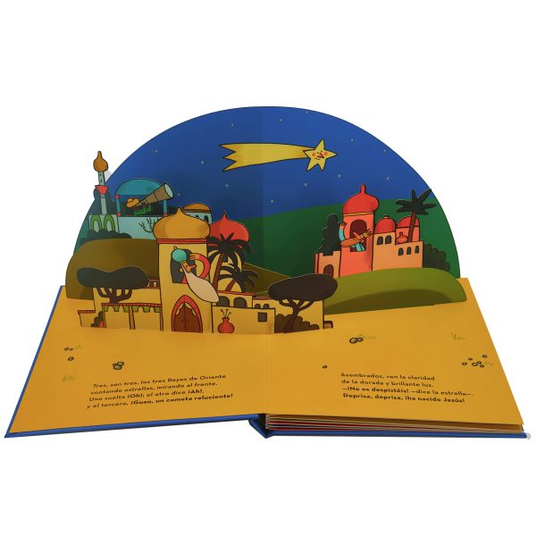 Detalle del libro pop-up Noche de Reyes de Combel, ideal para los más peques en Navidad, en Mimú