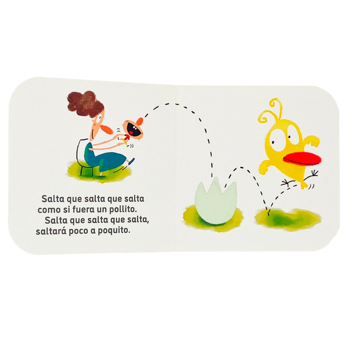 Interior del libro Salta que salta de Combel, colección La Cereza - Mimú