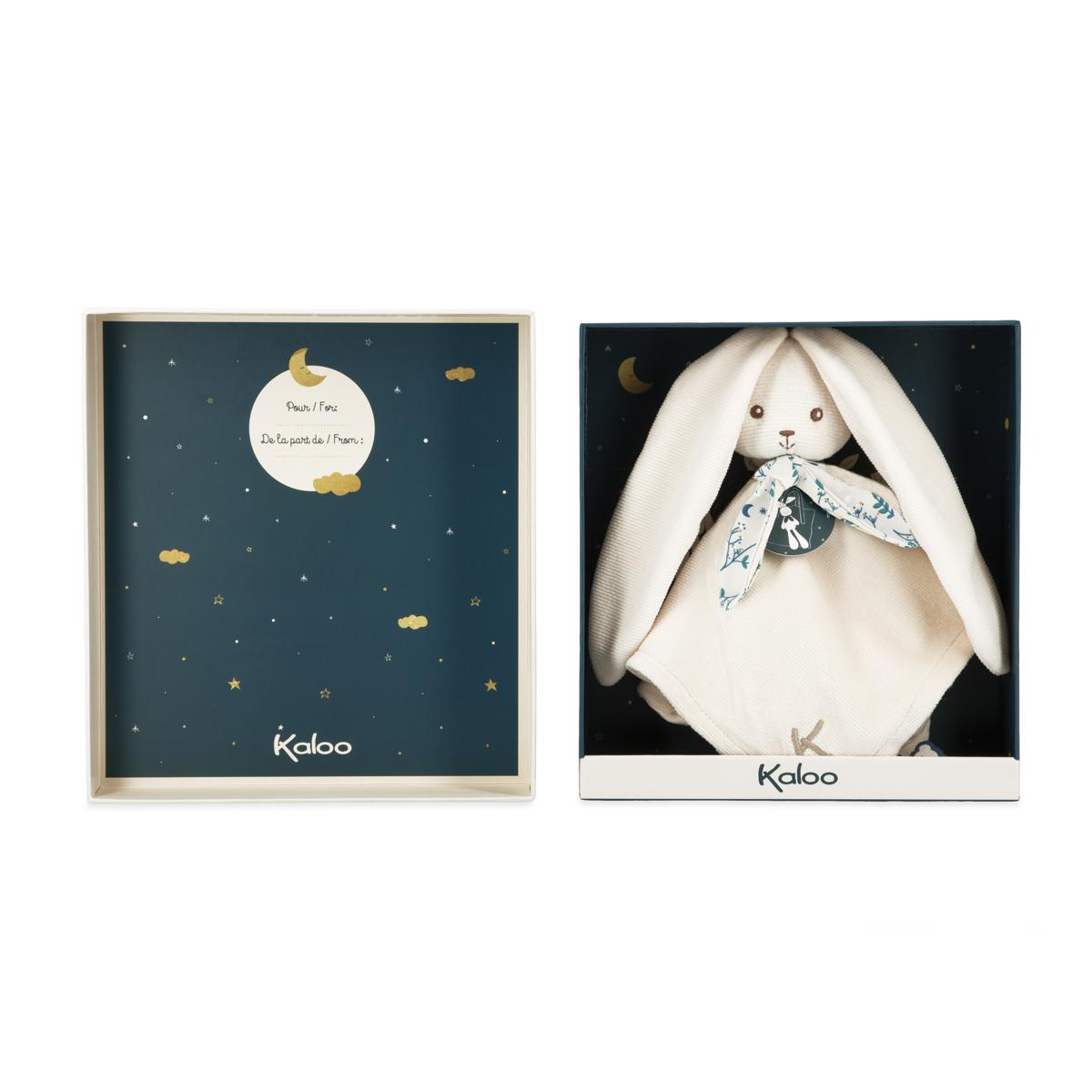 Doudou Kaloo conejo color crema presentado en su caja original - Mimú