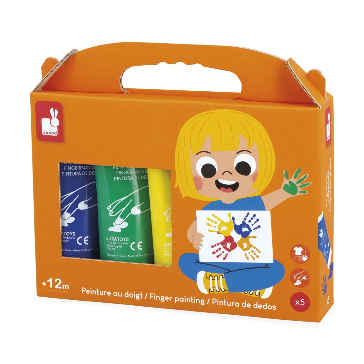 Pintura de Dedos Janod set de 5 colores para peques - Mimú