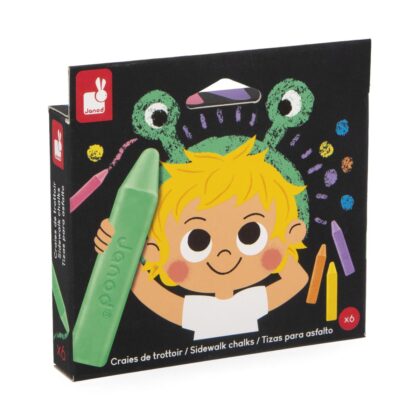 Tizas para asfalto Janod set de 6 colores en Mimú