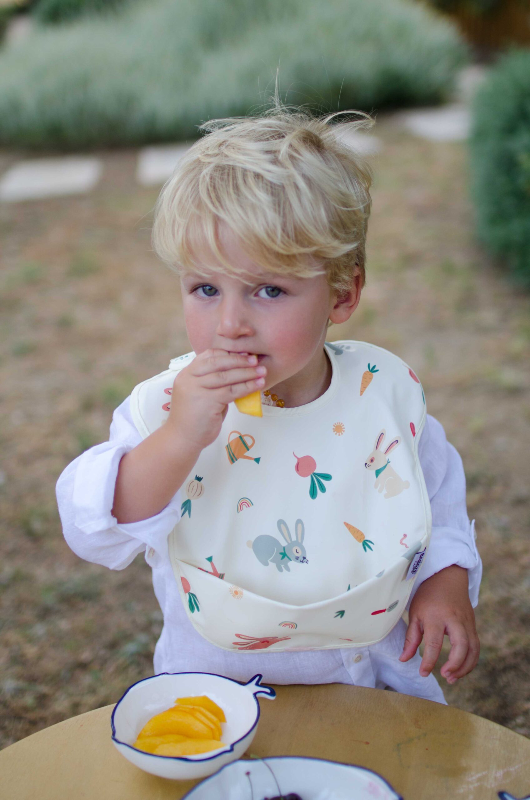 Baberos sin mangas impermeables para comidas bebé Mimú