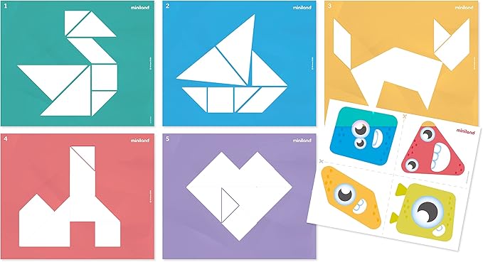 puzzle tangram infantil translúcido Mimú