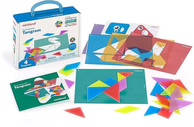 tangram translúcido miniland puzzle lógico Mimú