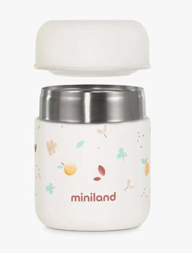 Termo infantil Miniland Valencia para conservar papillas y comida caliente disponible en Mimú