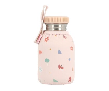 Botella infantil acero inoxidable Tutete 350ml con funda geometric nature para peques en Mimú bebés