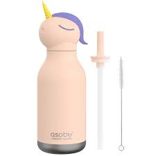 Botella infantil ASOBU Unicornios reutilizable para colegios y actividades